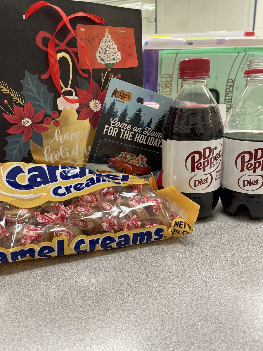 freakomom's tweet photo. My Secret Santa is spoiling me rotten!! Loaded with goodies!#Ramfam #ClevelandHighSchool https://t.co/W7myBoFtYx