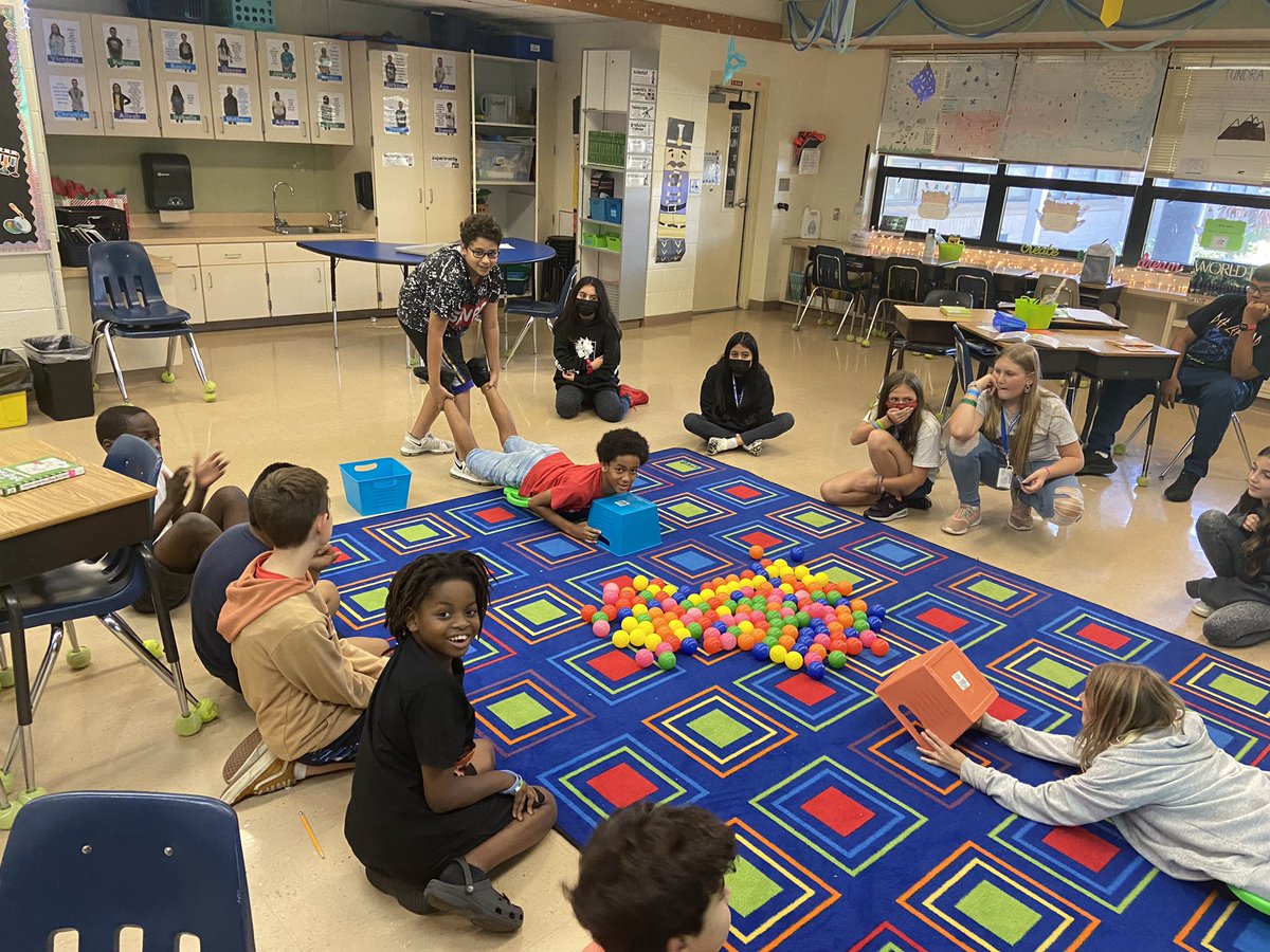 mrs_runyon's tweet photo. We ♥️ celebrating when we meet our WIGS! My @BCEBobcat met their goal on our end of unit science test so we played Hungry Hungry Hippos (I mean humans) 🦛 https://t.co/80XPL8KTYd