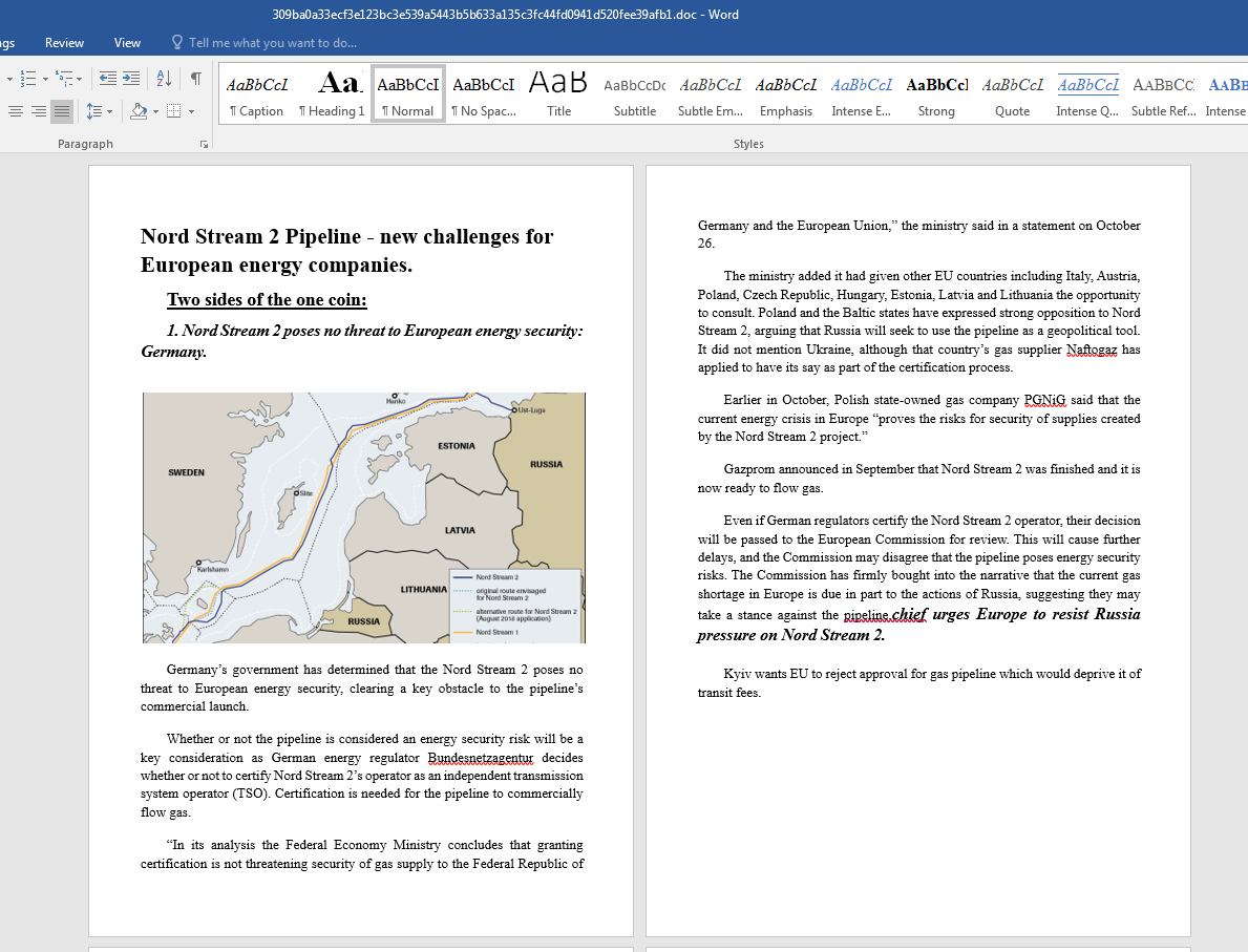 h2jazi's tweet image. These #maldocs look interesting! Was anyone able to get the remote templates?!

1ff24d73646d1958590e2bdba64f35de
Nord Stream2. Two sides of the one coin.docx

216f2c0db84ab3bdabcb11b9af2cc024
Global Forum on Cyber Expertise.docx

msdocumentviever[.]com