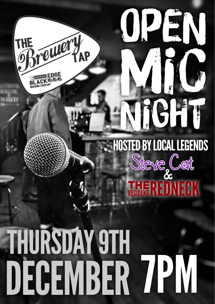 T-2 hours to our first Open Mic night with local legends <a href="/RedneckResident/">The Resident Redneck</a> and Steve Cat.