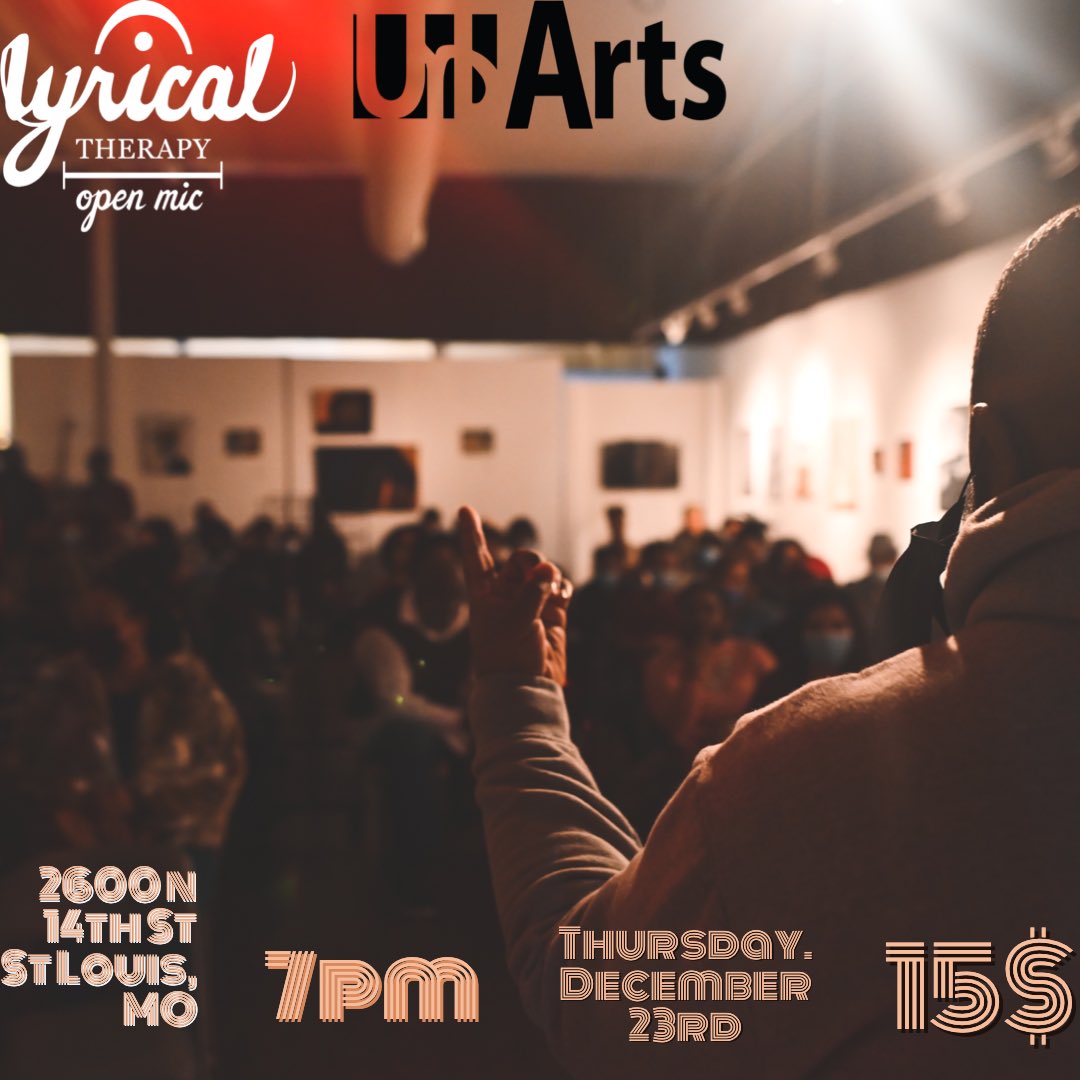 Doubled up on the shows this month.
It’s the holidays so we know you wanted to catch the vibe with your family!

See you on a Thursday !
#Openmicandchill 

Tickets in the bio.

#lyricaltherapy #openmic #stlarts #stl #poetry #spokenword #urbarts #poetry #gallery #events #vibes