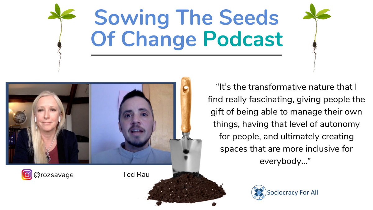 Sociocracy4All's tweet photo. "My belief is that if we teach people how to self organize, they're going to be able to make a difference wherever they are.” - Ted Rau
#SowingTheSeedsOfChange podcast with @rozsavage AnchorFM/Spotify: https://t.co/Kj05mDTlWd https://t.co/szOuURye9C