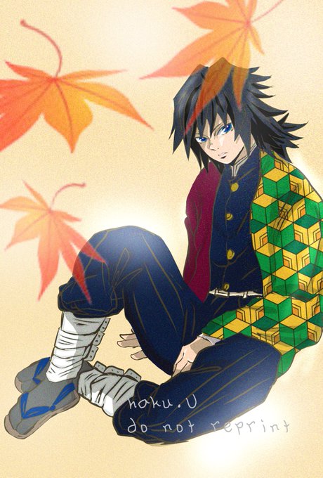 兎月 はくさんがTwitterに投稿した冨岡義勇(鬼滅の刃)のイラスト。