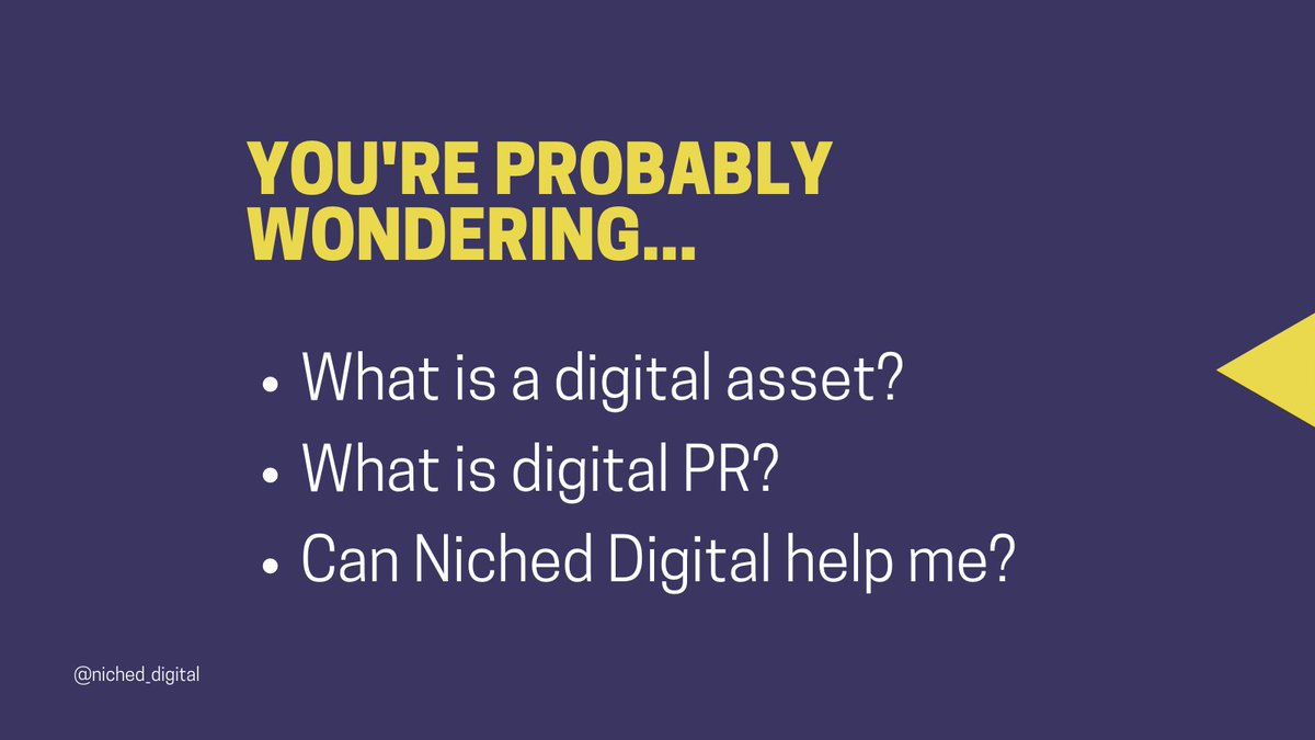 niched_digital's tweet photo. Hi 👋 We're Niched Digital, and we're here to help. 💪

In the next few posts, we're breaking down what we do, who we help, and how we help. So, hit that follow button and stay tuned. 👀 https://t.co/QWsssqeQmE