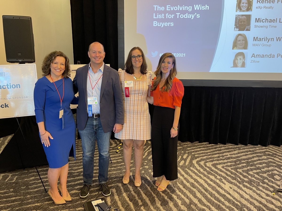 #NAREE2021 The Evolving Wishlist of Today’s Home Buyers! So great to share the stage with fellow panelists @AmandaPendlet16 & @MichaelKLane - special shout out to our wonderful moderator @rondakaysen

#homebuyertrends #expproud