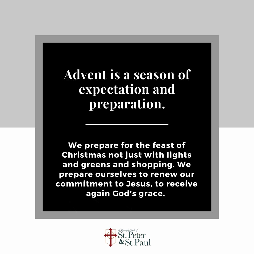 SPSPEpiscopal's tweet photo. How are you starting anew this Advent? What healthy habits with God will you pursue? How will you embrace more deeply the gift of God’s grace to you?

Read "Advent for a New Year," Father Tom's latest Thursday message here > > > https://t.co/uoOMkJmaBL https://t.co/dLqsuxqaf7