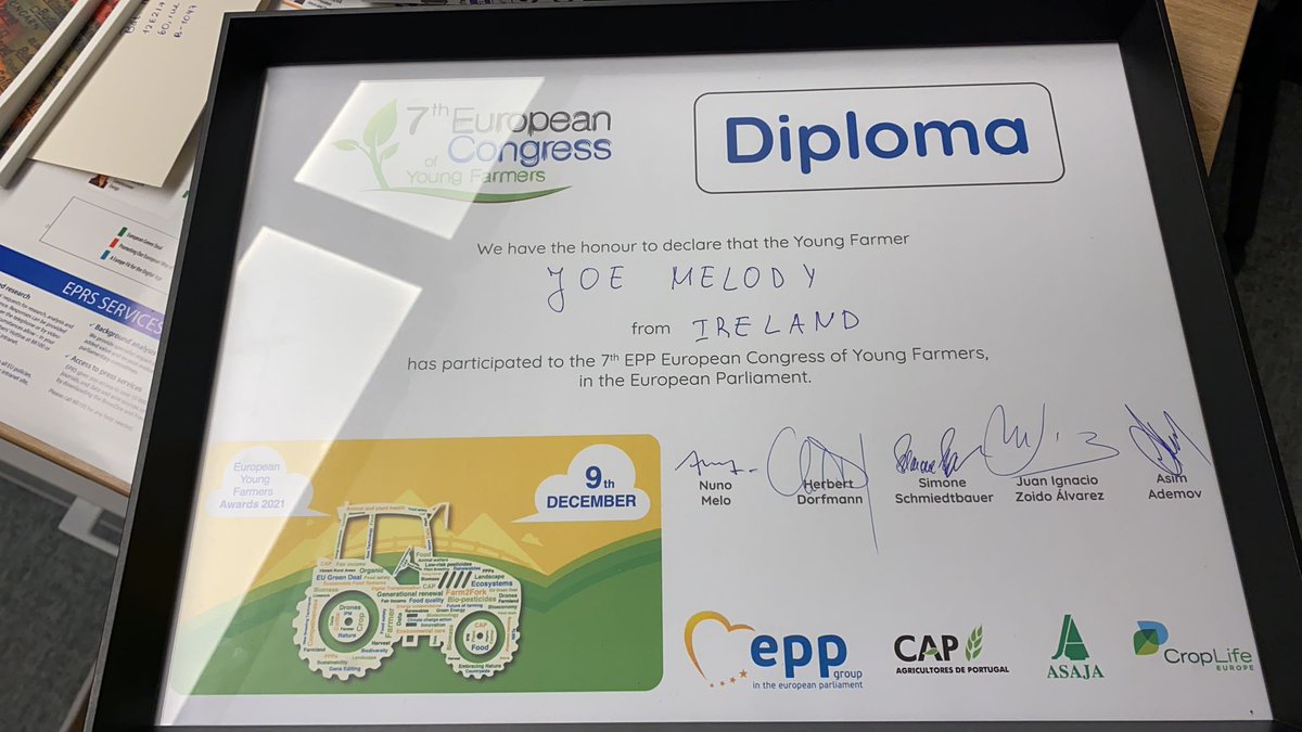 Well done <a href="/joe_melody10/">Joe Melody</a> and <a href="/Frank_Melody/">Frank Melody</a> on your success with <a href="/melodyfarmeggs/">Melody Farm Eggs</a> and thanks for taking part in <a href="/EUYoungFarmers/">European Congress of Young Farmers</a> 2021.

This is in the post!