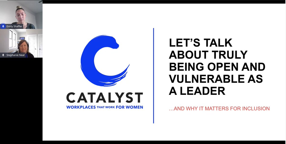 CatalystInc's tweet photo. "When our organization shifted to #remote, we saw more #leaders sharing why they had to take time away from work...Anything that leaders share of their personal lives, it’s a very positive model for others. They are under similar pressure."
—@StephanieJNeal. #RealTalkByCatalyst https://t.co/MqTtLfhHw1