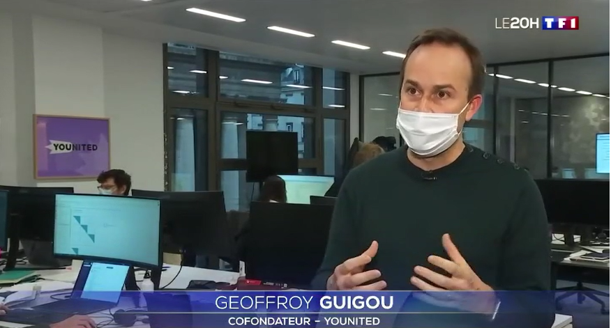 younited's tweet photo. 📽️ Notre COO et co-fondateur @GeoffroyGuigou en direct du JT de @TF1 ce mardi pour parler #creditconso ! https://t.co/dbAEHUp9CE