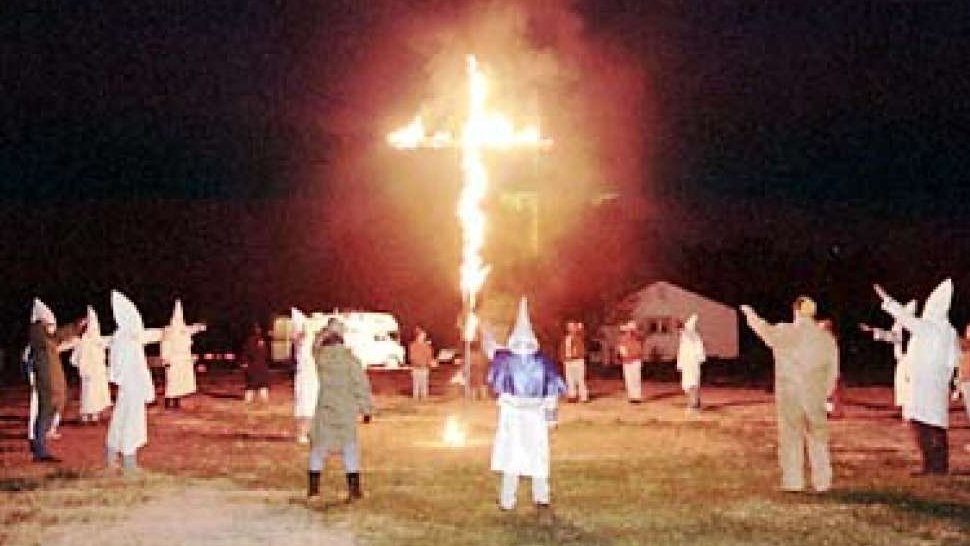 Republicans are calling the destruction of the Fox News Christmas tree a hate crime because it involved burning a symbol of Christianity. (Oops, wrong photo.)