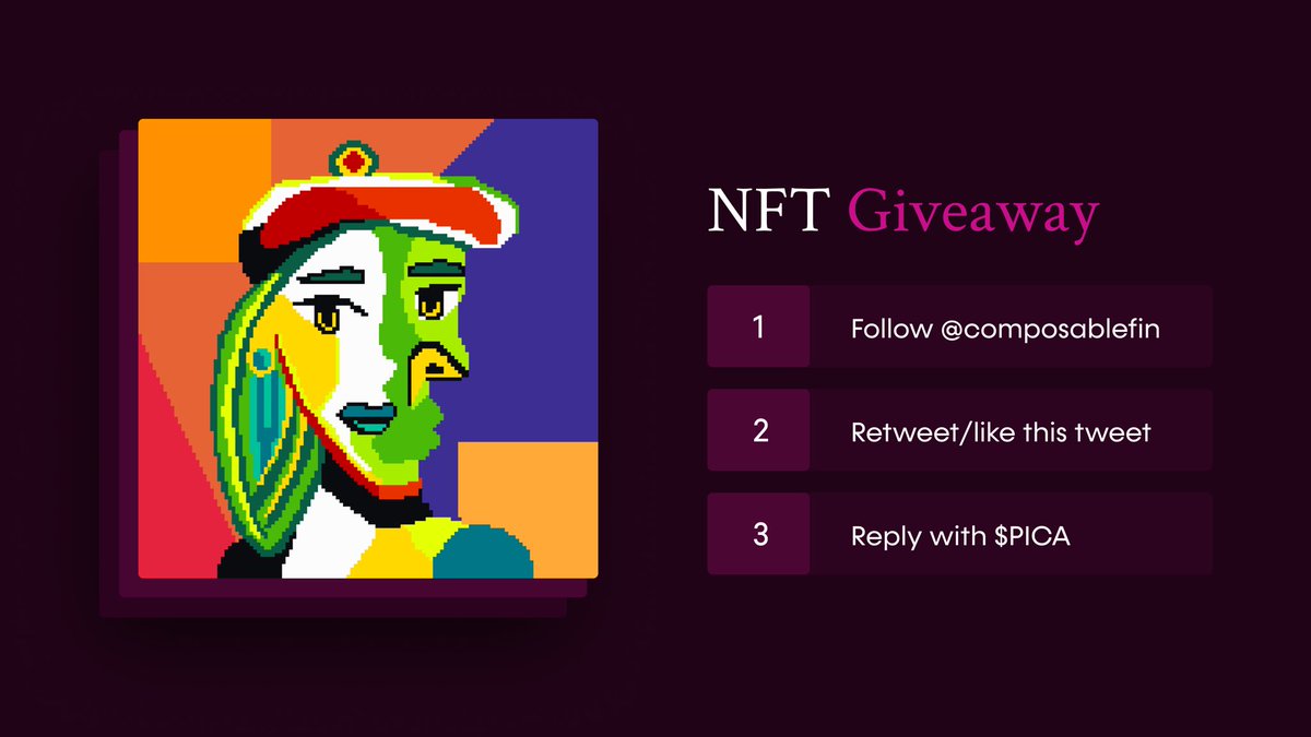 🖼 Picasso 🤝  #RMRK NFT Giveaway 🖼

As a thank you to our frens from the community, we’ve collaborated with @YumiArtsNFT👩‍🎨  to showcase a “Picasso” inspired NFT created using <a href="/RmrkApp/">RMRK.app Official</a>.
ℹ️ To participate in the giveaway, follow ALL three steps in the poster.