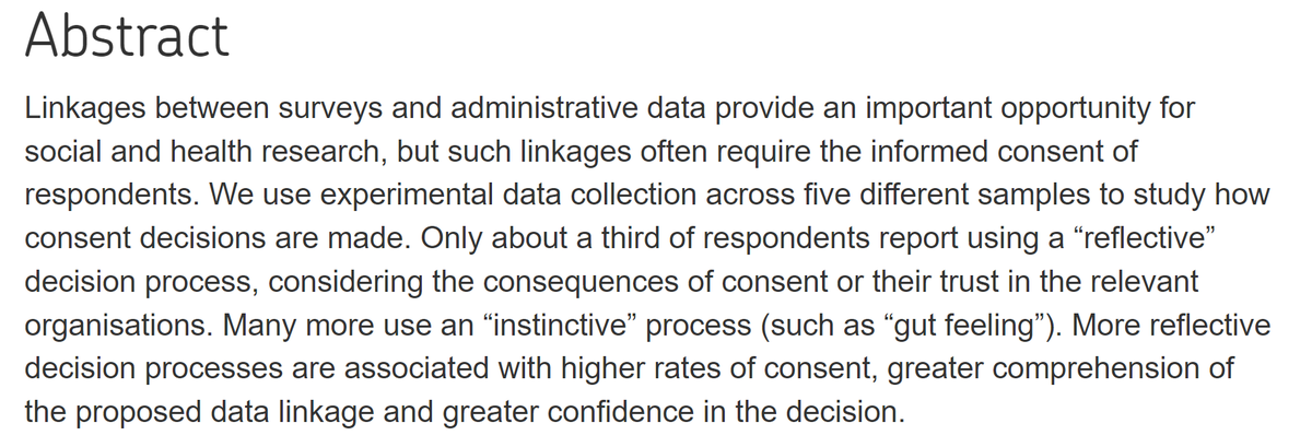 Jon Burton jonburton@bsky.social (@jburton123) on Twitter photo How do survey respondents decide whether to consent to data linkage? By <a href="/jburton123/">Jon Burton jonburton@bsky.social</a> Mick P. Couper, <a href="/ThomasFCrossley/">Thomas Crossley</a> <a href="/AnnetteJackle/">Annette Jackle</a> <a href="/SaWalzenbach/">Sandra Walzenbach</a> understandingsociety.ac.uk/research/publi⦠How do survey respondents decide whether to consent to data linkage? By <a href="/jburton123/">Jon Burton jonburton@bsky.social</a> Mick P. Couper, <a href="/ThomasFCrossley/">Thomas Crossley</a> <a href="/AnnetteJackle/">Annette Jackle</a> <a href="/SaWalzenbach/">Sandra Walzenbach</a> understandingsociety.ac.uk/research/publiā¦