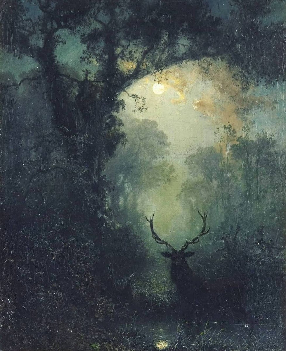 ddoniolvalcroze's tweet photo. Stag by German painter Eugen Krüger (1832-1876) https://t.co/HsJwzaUynK