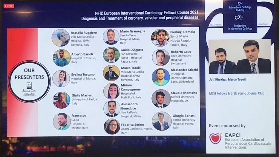 theCardioJC's tweet photo. Thank you #EAPCI #NFIC for the opportunity to share our Journal Club initiative with fellows worldwide 🌎
Amazing to see how far we’ve come in less than a year 🤩 💫
“By the Fellows, For the Fellows”
See you tomorrow at 1pm @ABeneduceMD 🙌 https://t.co/o2RrSYckix