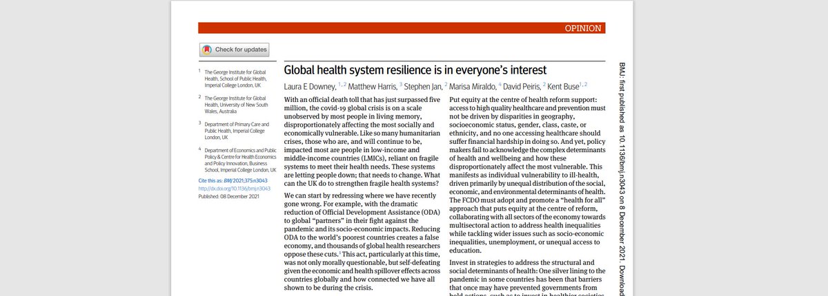 GeorgeInstUK's tweet photo. 🔗OPINION just out in @bmj_latest 

📢Global health system resilience is in everyone’s interest

🔎https://t.co/KIa99jm43A

@georgeinstitute @Downey1L @kentbuse @davidpeiris @ImperialBiz @ImperialSPH @ImperialMed @mmiraldo 
@FCDOGovUK @trussliz https://t.co/wVpn2bJFsM