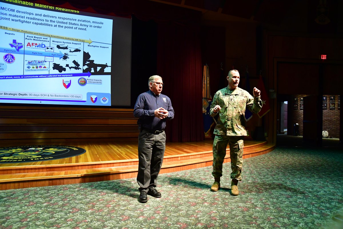MG Todd Royar and CSM Bradford Smith, U.S. AMCOM, spent an hour talking to Class 72 students on current initiatives and updates to systems, as well as the overall mission and vision. #NCOLCoE @TRADOC @usacac @ArmyUniversity @USARMYAMCOM