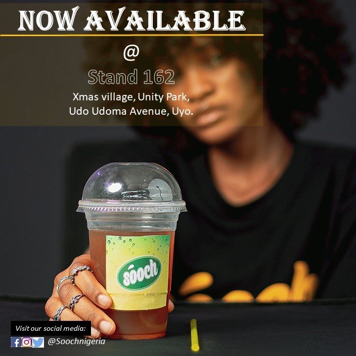 SoochNigeria's tweet photo. #GetTheExperience this season with Sooch! 🚀
Sooch Kombucha now available at Stand 162, Ibom #Christmas village, Uyo. Come and place your orders!! 😊
#Organic #Probiotic https://t.co/SEBFBrhNp5