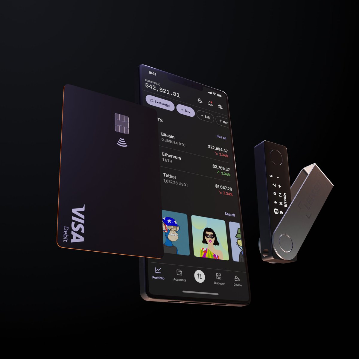 armyxrp1's tweet photo. @Ledger launches crypto-linked debit card for US and EU customers and partners with FTX, Coinbase and Rarible. XRP will be amongst the supported coins.🔥

Ledger, best known for its suite of hardware wallets, is launching a crypto debit card called the Crypto Life card. https://t.co/DhobOZlbea