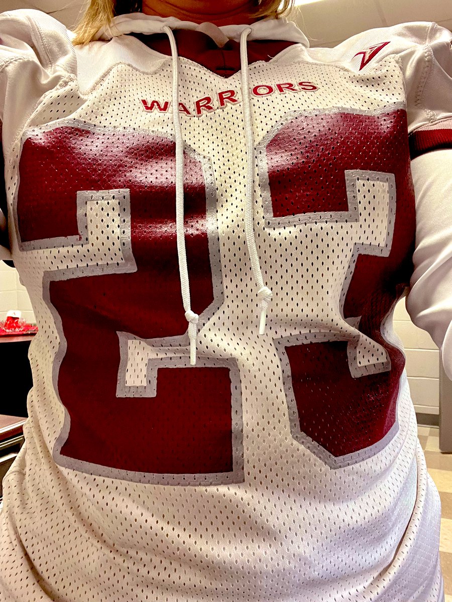 dchswarriors's tweet photo. Today’s staff dress-up theme is Jersday Thursday. I had no trouble deciding what jersey I wanted to wear. I know Bryce would get a kick out of seeing me in his jersey. #Twitch https://t.co/hKQw1f42WU