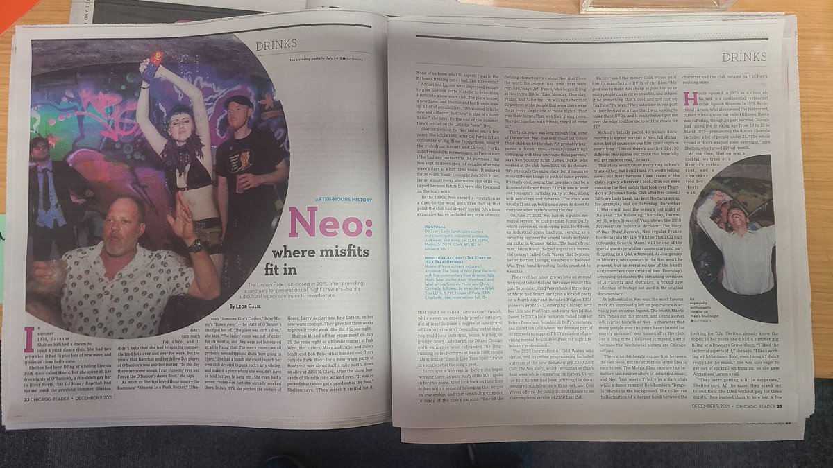 EricLabRat's tweet photo. Yay some @GlitterGutsy pictures I took are in the new issue and on the cover of @Chicago_Reader for @imLeor's article on @NeoChicago (r.i.p.)

On line and IN PRINT BAYBEEE
https://t.co/IBg3TEXgIn https://t.co/qKaNSGyFiL