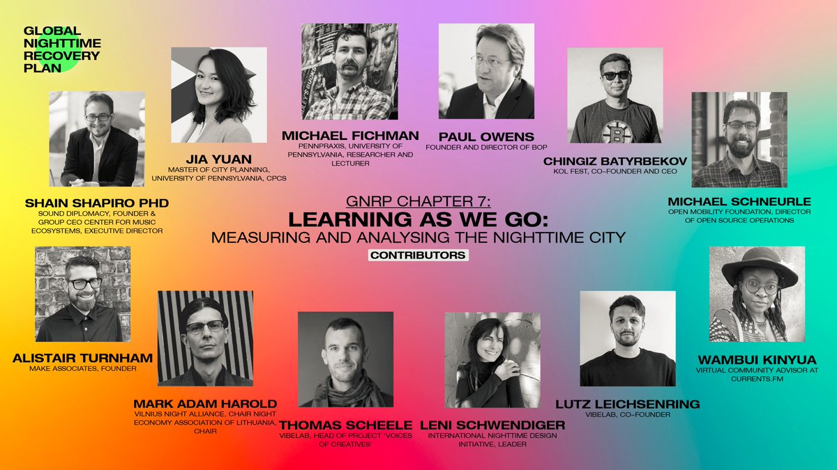 Proud to present Ch. 7 of the Global Nighttime Recovery Plan - a handbook of methods and concepts for advocates and governments: How to thoughtfully use data to benefit nightlife communities and cities at night. A project of @vibelabnetwork &amp; @pennpraxis - nighttime.org/using-data-to-…