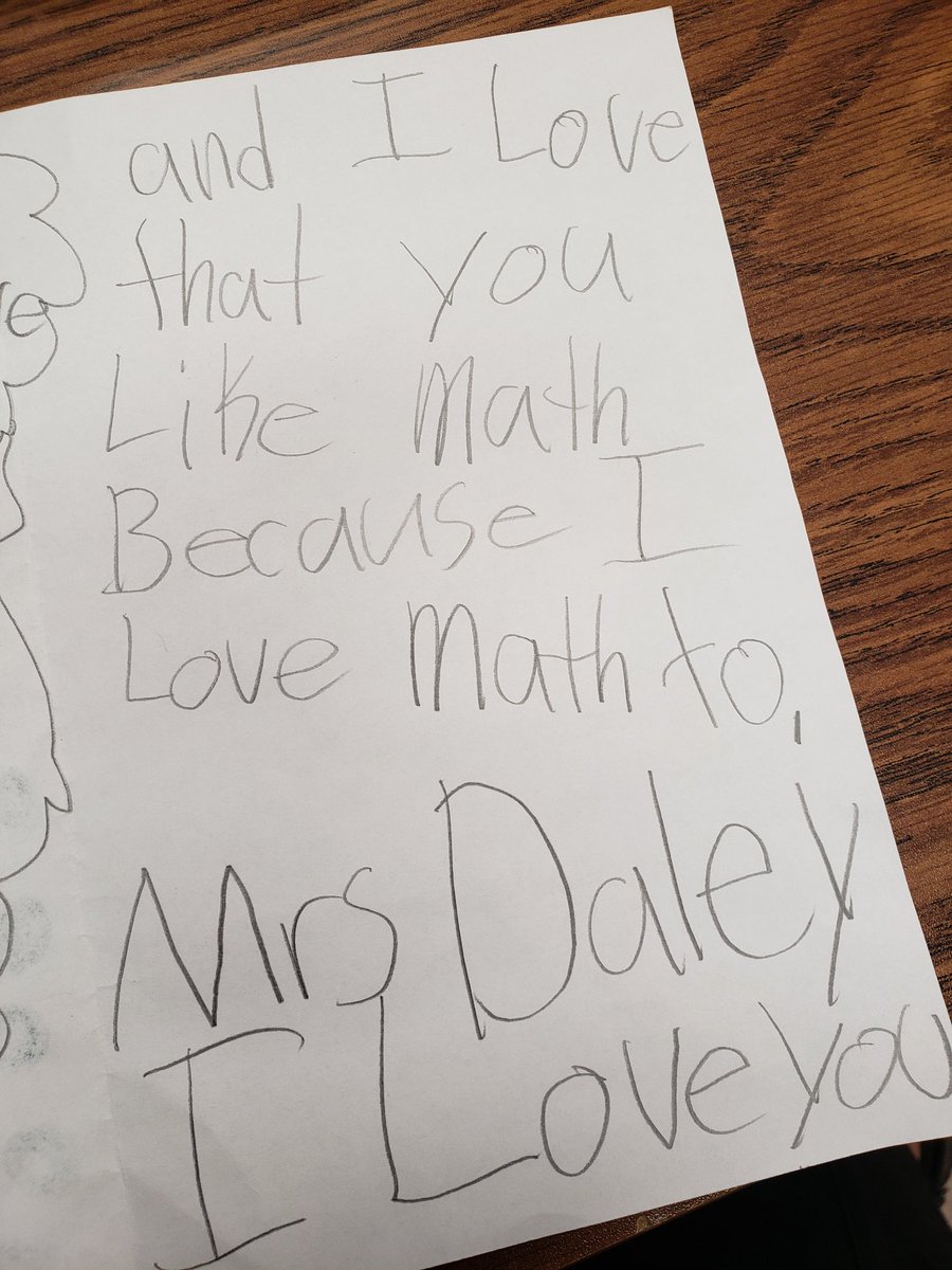 Mrs Daley Twitter Tweet: From tears and math anxiety to "I love math, too". So thankful for this job and the reminder of why we do what we do.
Go reach someone today.
#learnleadinspire
@GEDSB @JarvisJets https://t.co/97Onx3CfCI