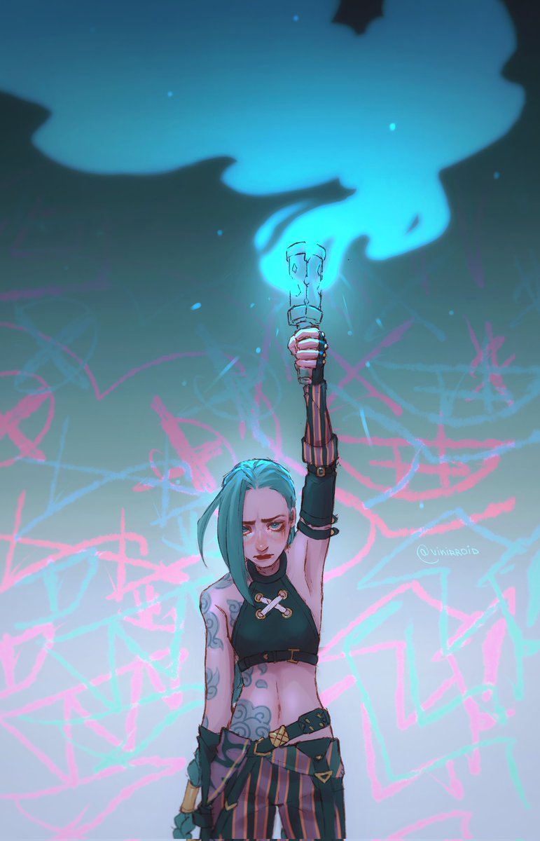 vinirroid's tweet photo. #arcane #arcanefanart #jinx #jinxfanart #LeagueOfLegends https://t.co/PFCbmOwEEW