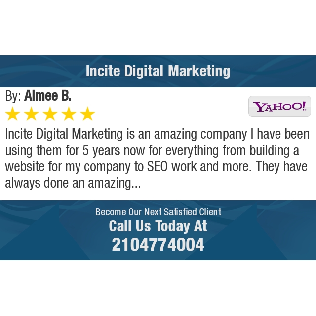 5 Star: Aimee B. "Incite Digital Marketing is an amazing company! I have been using them for 5 years now for..." bit.ly/2tBWsLj