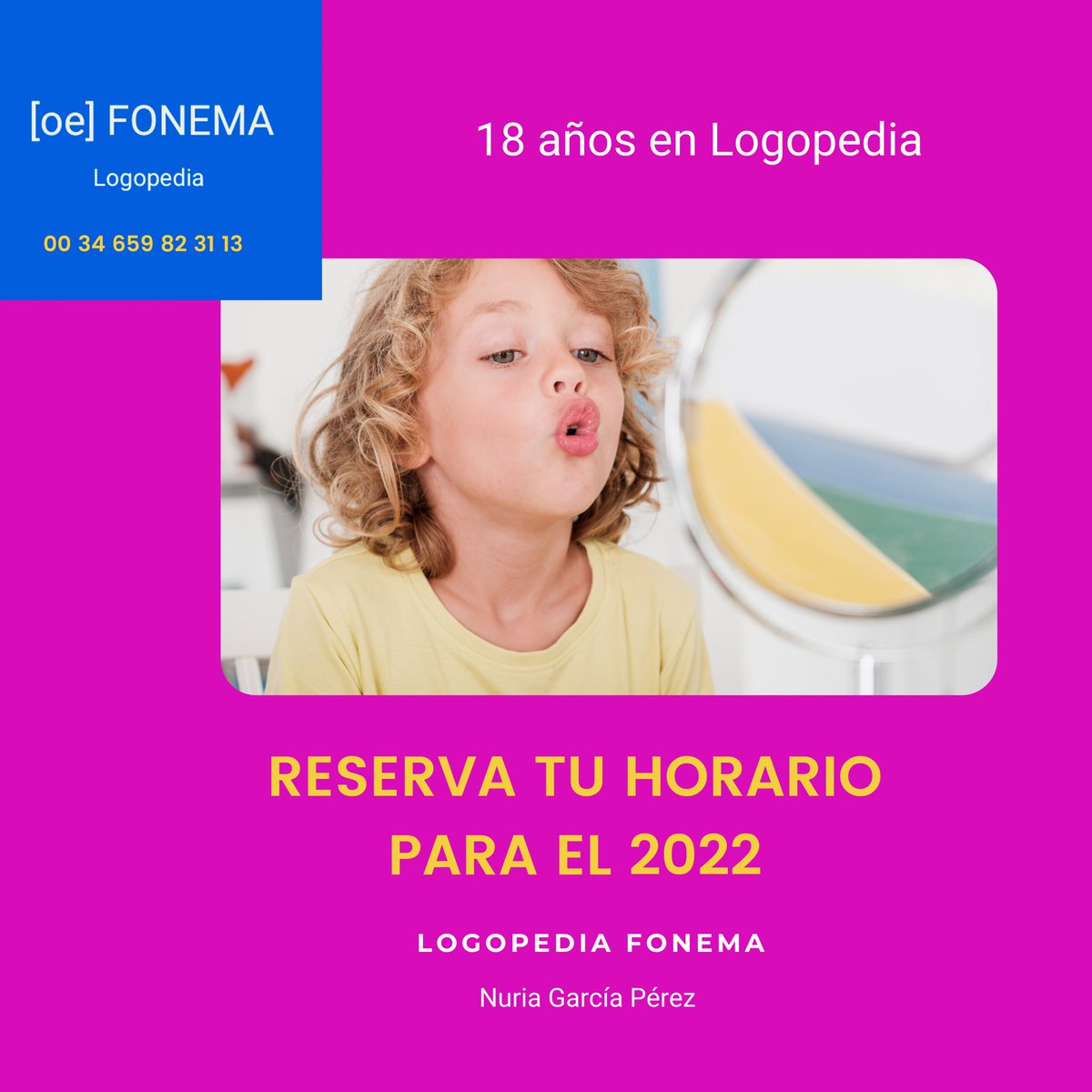 FonemaLogopedia's tweet photo. [ Reserva ] tu horario de sesión de logopedia en Madrid  para el 2022

Estamos en Arturo Soria 333. Madrid
📞 659823114

https://t.co/l6WrGxemuR 

#nohabla #hijonohabla #niños #fonemalogopedia #logopedia #logopediamadrid #neurologopedia
#sanchinarro https://t.co/dvGSd6Ciw7