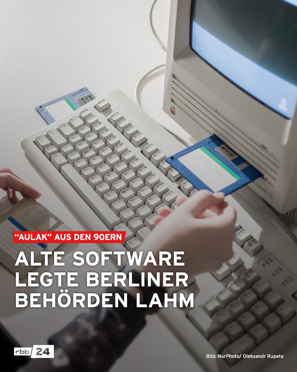 rbb24's tweet photo. Wenn #Computer und #Server streiken, nervt das gewaltig – so ging es auch den #Berlin​er #Behörden immer wieder, bis nun die Ursache gefunden wurde. Ein #Software-Dinosaurier aus den 90ern legte das Netz immer wieder lahm. https://t.co/Ellmmz7D5d
#berlinerbehörden #itprobleme https://t.co/ZWNbgaW0yU