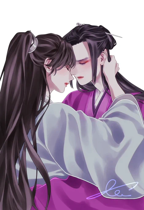 新しい絵は明日仕上げるからとりあえず過去絵で #山河令 山頂アタック完遂おめでとう! 