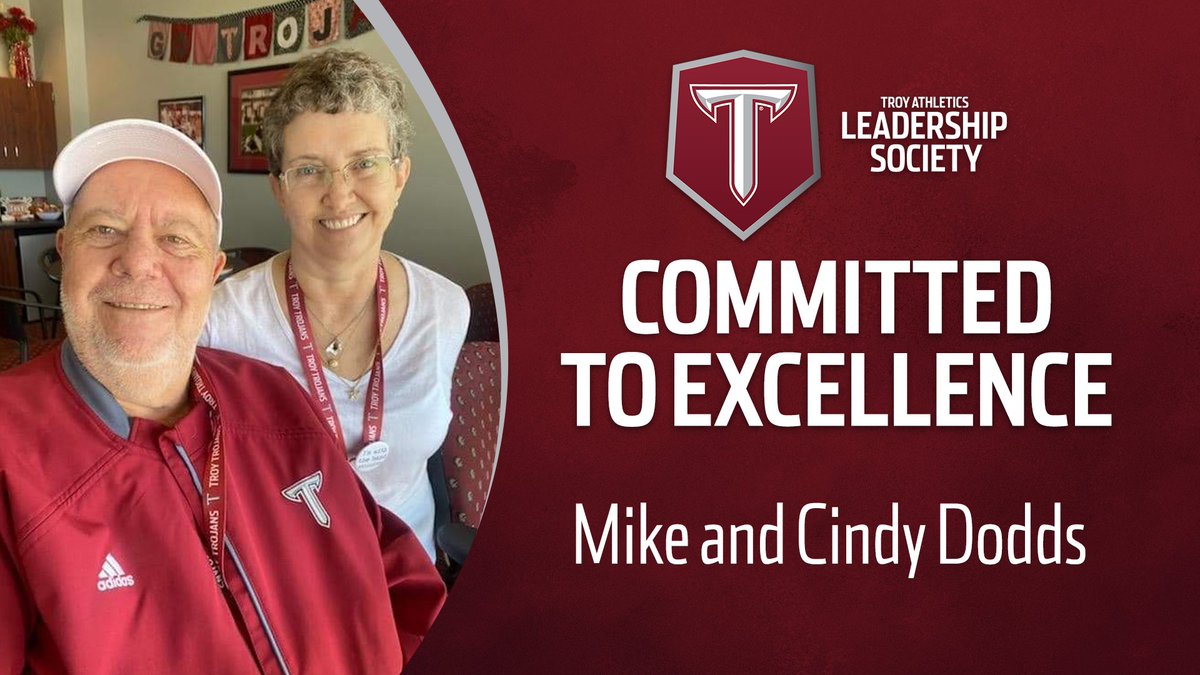 Trojan Warrior Club (@troy_twc) on Twitter photo ⚔️ TWC Member Spotlight ⚔️
⚪️ Mike and Cindy Dodds
⚪️ Troy, Ala.
The Dodds continue to showcase their Trojan spirit through their support of our Troy Athletics Leadership Society.
Thank you for all that you do for <a href="/TroyAthletics/">Troy Athletics</a>! #OneTroy #TWC ⚔️ TWC Member Spotlight ⚔️
⚪️ Mike and Cindy Dodds
⚪️ Troy, Ala.
The Dodds continue to showcase their Trojan spirit through their support of our Troy Athletics Leadership Society.
Thank you for all that you do for <a href="/TroyAthletics/">Troy Athletics</a>! #OneTroy #TWC