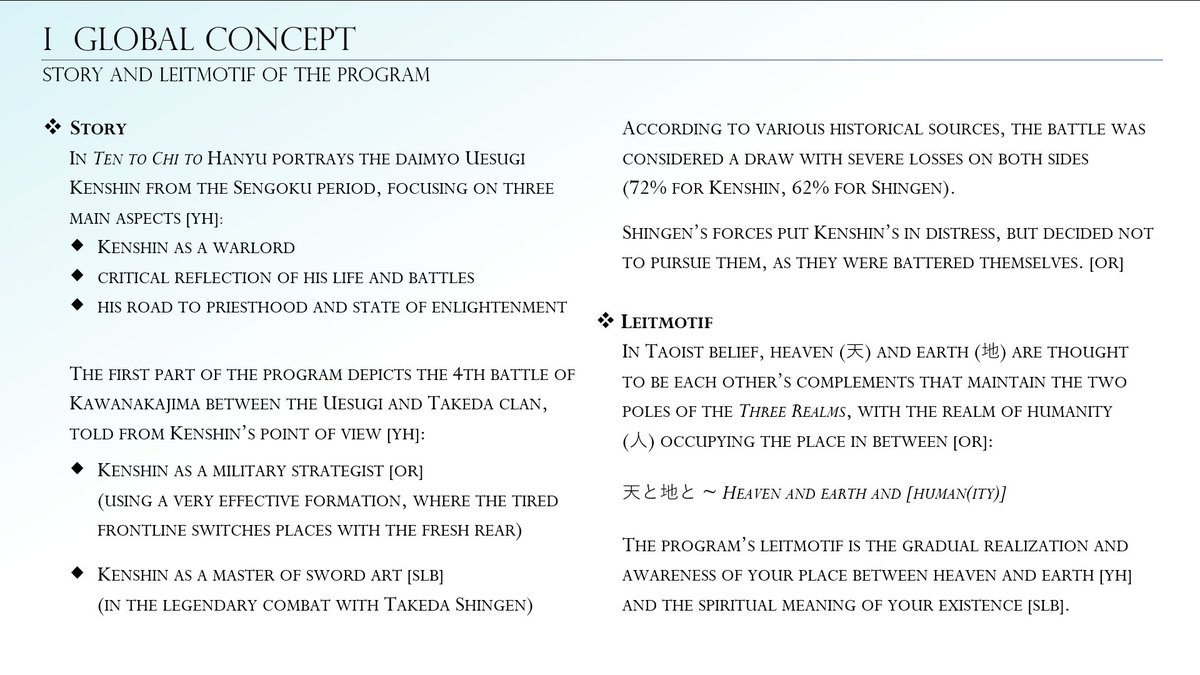 Henni147's tweet photo. Here is the promised breakdown of the composition of #TenToChiTo
(Please note: it's CO only, not PE or IN)
The analysis consists of 3 parts:
I Global concept
II Construction
III Translation of the musical phrasing
This is part I: https://t.co/g58kEEqwhO