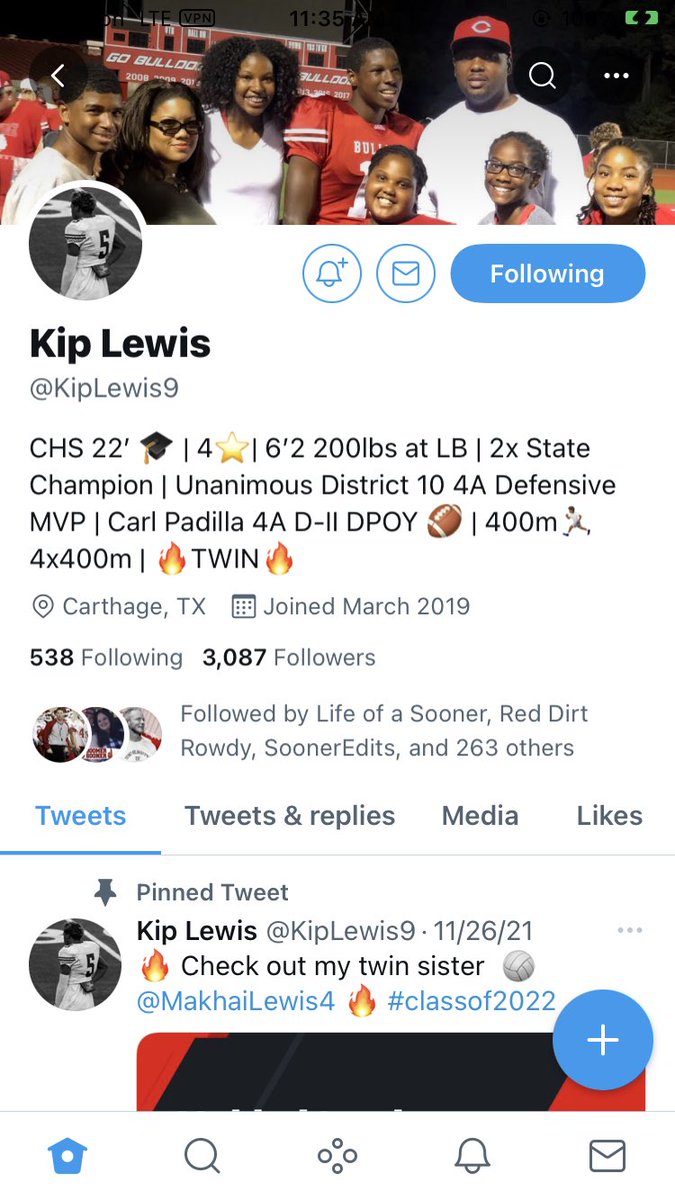 BoomerShupe99's tweet image. #SoonerNation @KipLewis9 #OUCommit only has 3,000 followers 😞 Time for Our #SoonerFollowTrain CEO @MontySisco1  to do his thing! Please follow and retweet #BoomerSooner! #LinebackerU