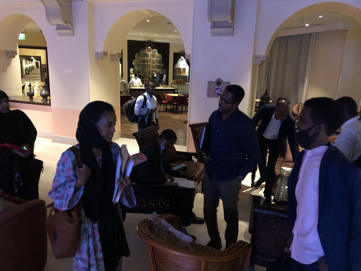 AnalystSomalia's tweet photo. @HIPSINSTITUTE’s Director @afyare_elmi, Deputy Director @SaneyMursal &amp; former director @Aynte and HIPS team @husseinaddow, Yasmin Hassan and other colleagues burning midnight oil for the preparation of the upcoming Annual Forum for Ideas (#AFI2021) &amp; your truly chronicling this; https://t.co/Hj5ZWwKCV5