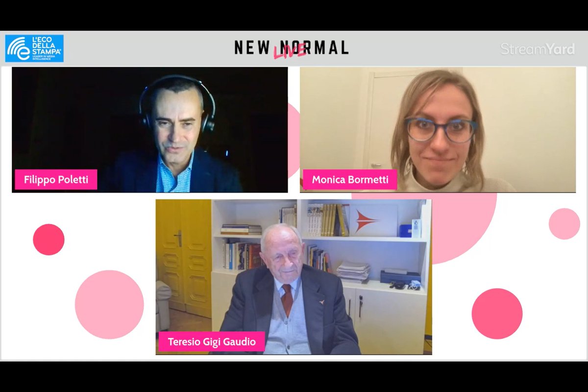 EcoDellaStampa's tweet photo. Chiudiamo questa #live con uno degli slogan di
@ICONA_GROUP 👉 "Diamo veste alla tecnologia!".
Grandissima testimonianza di Teresio Gigi Gaudio.
Ci vediamo giovedì prossimo con @filippo_poletti e Monica Bormetti!
#NEWNORMALLIVE https://t.co/An3KGaTrz5