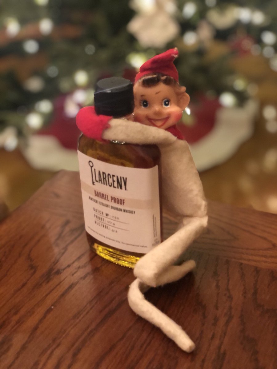 Talk about larceny! That’s MY media sample, #ElfOnTheTopShelf #elfontheshelf #Christmas2021 #bourbon <a href="/Larcenybourbon/">Larceny Bourbon</a> <a href="/heavenhill/">Heaven Hill Brands</a> <a href="/Bourbonplus/">Bourbon+</a> <a href="/kybourbontrail/">KentuckyBourbonTrail</a>