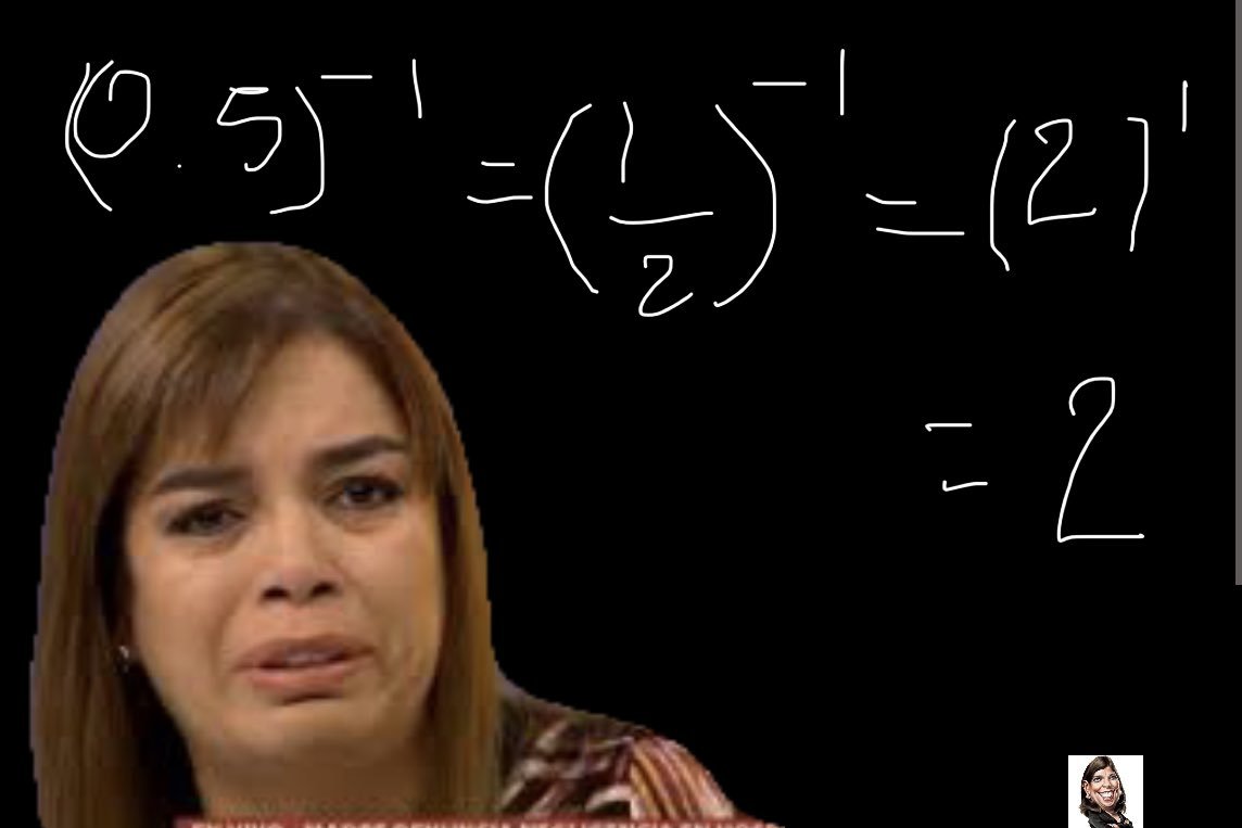 2 Elevado A Menos 1 ALFONSO MENDOZA MAGAN on X: "Milagros Leiva dice que estudio con beca en la Universidad de Lima y no sabe cuanto es 0.5 elevado a menos 1, pregunta que lo contesta un