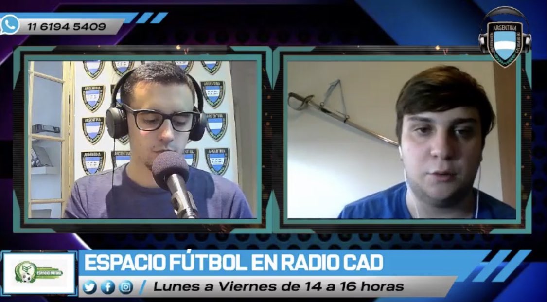 #RadioCAD 📻

<a href="/luki_gargiulo/">Luki Gargiulo 🎓</a> te acompaña hasta las 16hs con @EspacioFutbolOk, el programa que te trae toda la información del fútbol argentino para arrancar la tarde ⚽️

👉🏼 Escúchanos en cad.org.ar/radiocad