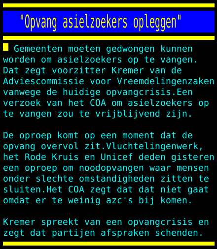 Gerard1945X's tweet photo. Nu ze de toestroom van duizenden asieleisers per maand niet meer aankunnen wil vreemdelingenzaken gemeenten dwingen de gelukzoekers op te vangen. Ook tegen de wens van de gemeenteraden en de bevolking. #asieldictatuur https://t.co/BaqmWXR46A