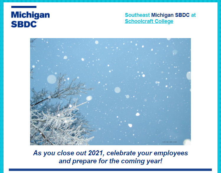 SCMISBDC's tweet photo. December Newsletter: Year-End Checklist and How to Best Attract, Retain, and Celebrate Employees! https://t.co/bpVaGsJUKM https://t.co/9inU06odsX