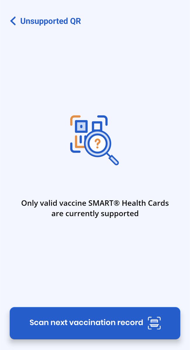 ochsellence's tweet photo. @Clear ... After generating my QR code through the Clear app (via Rite Aid partnership) I am unable to verify with the CommonTrust verification app. Would you please help with this? https://t.co/0wH996oKnd