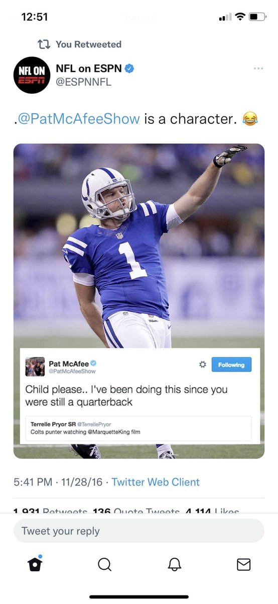 kwinebar23's tweet photo. Always been a huge fan of @PatMcAfeeShow since joining the @colts Congrats on the 💰#pmsfanduelfamily https://t.co/rGJcc0F7IU