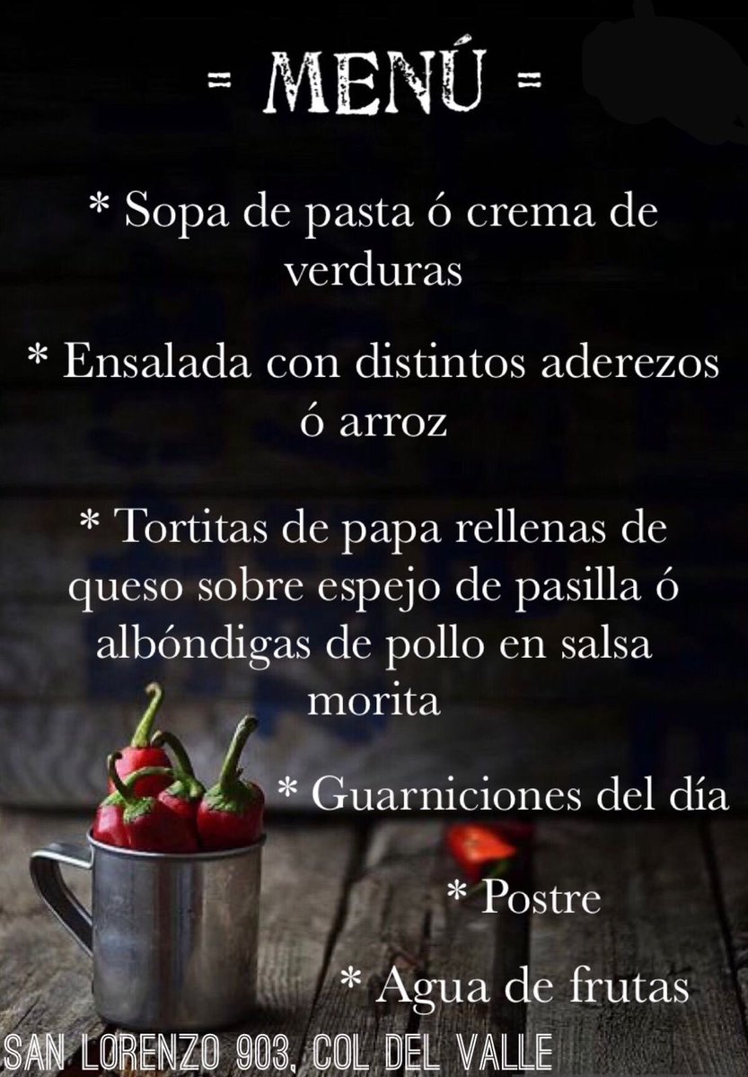al_bistro's tweet photo. 🚨ESTAMOS EN UBER EATS Y DIDI FOOD🚨
Buenas tardes chic@s ☀️ les compartimos el menú 😋🌶 feliz día para tod@s 🍀🌷 @En_laDelValle 

#comerico #deli #yomi #yumi #cuidate #menudeldia #comida #menucompleto #FelizJueves    #comecomoencasa #comidamexicana #coloniadelvalle #AlChile https://t.co/im7849Jg2M