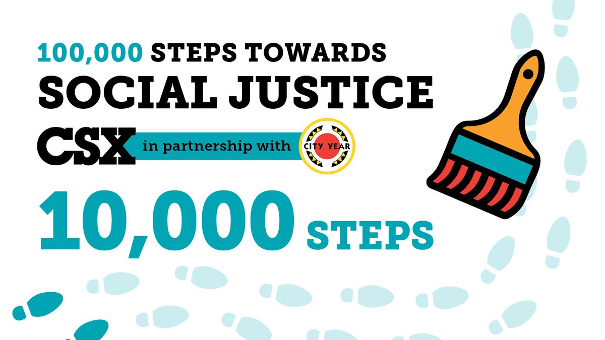 CityYearPhilly's tweet photo. Our team of @AmeriCorps members at @BlaineSchoolPhl is excited to receive their new mural from @CSX later this month! We believe that service is the common ground to share our journey towards social justice. #CSXServes #100ksteps https://t.co/gySWx08q4U