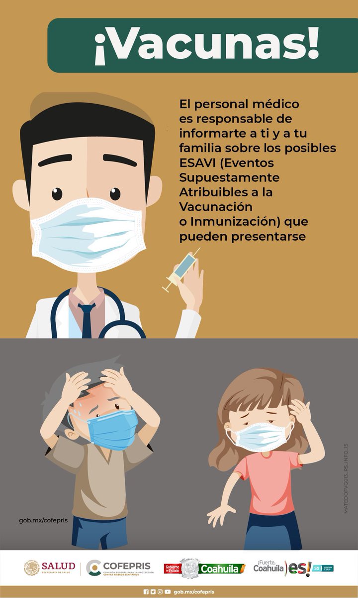 SS_Coahuila's tweet photo. Algunas vacunas pueden generar reacciones ¡infórmate! #FuerteCoahuilaEs https://t.co/3BHm3Jm5aq
