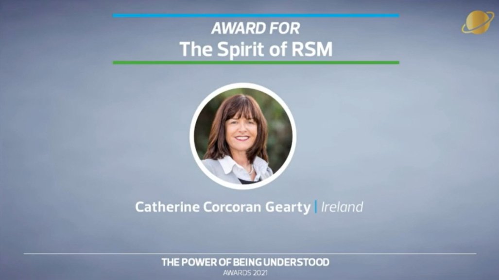 RSM_Ireland's tweet photo. A huge congratulations to our Head of Consulting, @Catherinaa, on being presented the ‘Spirit of RSM’ award at the #RSMWorldConference today, as chosen by @RSM_Global CEO, @StephensJean.
#RSM #MissionTransform #ThePowerOfBeingUnderstood https://t.co/XEN01Pf4gf