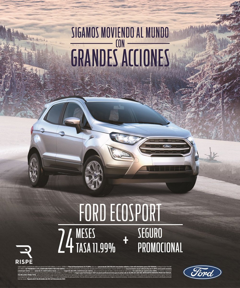 FordRispe's tweet photo. Con tu nueva Ecosport y Escape, mueve al mundo. 🚙 - https://t.co/oT7KfSTulu https://t.co/bFM6PVcC1x