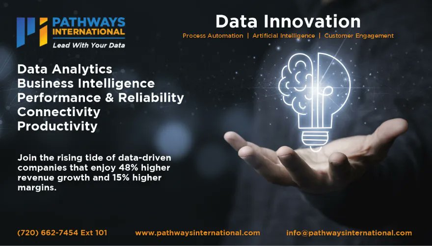 PathwaysIntUS's tweet image. Businesses today have an immeasurable amount of data at their fingertips. Identifying and integrating faster, more detailed insights into new programs can lead to better targeting for higher sales and lower costs. Schedule your free assessment today. buff.ly/2Xz4NQV