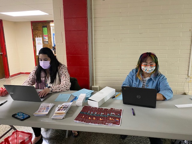 cheastlibrary's tweet photo. Thank you to the Cherry Hill Public Library's Teen Services Librarians for a very successful library card drive at the East Library. If any staff member or student would still like a card or needs to renew an existing card, stop by the East Library for an application.♥️ https://t.co/8BTKIWtCNW